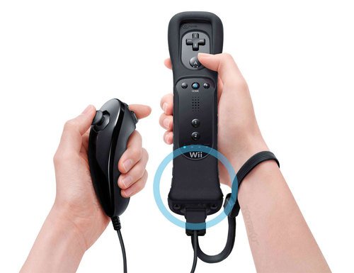 Официален дистанционно управление за Nintendo Wii Black с MotionPlus и комплект Black Wii Nunchuk