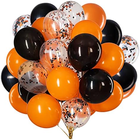 Сини, конфети и оранжеви балони – Опаковка от 50 броя, Отлични за сватби, рожденни Дни, украси за булчински душ, бижута за