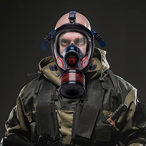 Защитен Полнолицевой респиратор - Сверхпрочная Противотуманная маска за филтриране на въздух с 40-миллиметровым филтър от активен
