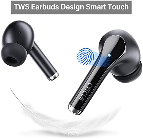Безжични слушалки CALCINI Вярно с зарядно калъф, слушалки в ушите TWS, 32 часа възпроизвеждане, Слушалки Blue-Зъб с микрофон, Водоустойчиви