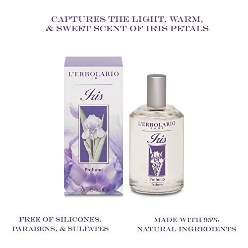 L ' Erbolario Iris - Нотки на бергамот, ирис и ванилия - Чувствен аромат за жени - Сладки нотки на Ирис, се Предават на кожата