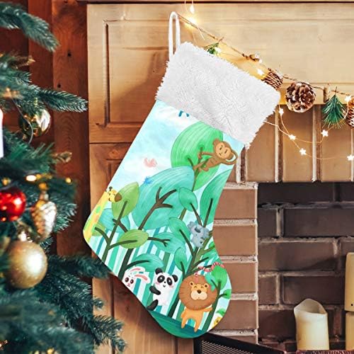 Коледни Чорапи PIMILAGU Protect Animals 1 Опаковка 17,7 инча, Окачени Чорапи за Коледна украса