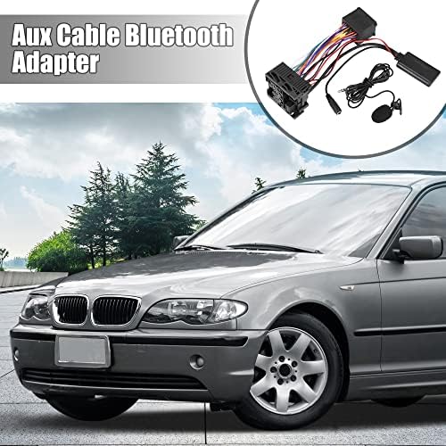 X AUTOHAUX Автомобилен Bluetooth Безжичен Адаптер Аудио Радио Музика Aux in Кабел-Адаптер за Комплект Штекеров с микрофон 10 Pin за BMW E46