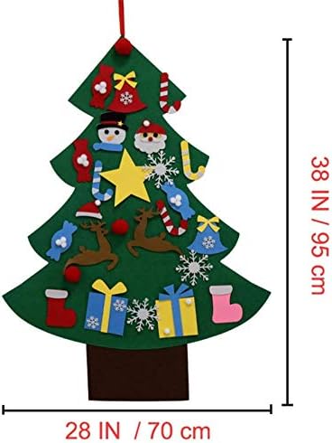 Направи си САМ Фетровая Коледна Елха Изкуствена Елха на Стената Висящи Украси Коледна Украса за Новогодишни Подаръци, Детски Играчки За Дома