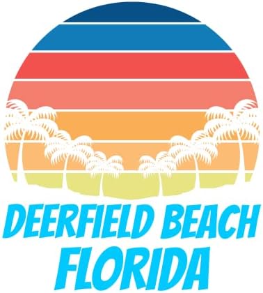Комплект Стикери за сърфиране на плажа, Deerfield Beach, Флорида, Тропическа Почивка на море, Плажен Стикер