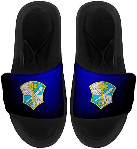 Най-сандали с амортизация ExpressItBest/Джапанки за мъже, жени и младежи - Военно разузнаване на Армията на САЩ, плака клон