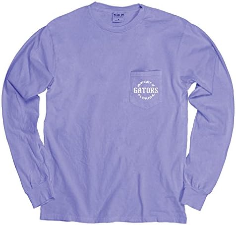 Тениска с Дълъг Ръкав, която е Боядисана в Син цвят 84 NCAA, с джоб
