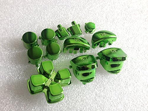 Комплект бутони Gametown с Хромирано покритие + 2 Пружини за контролер PS4 DualShock 4 Зелен цвят