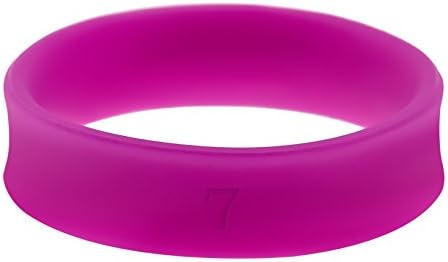 Жена силикон годежен пръстен Arthletic Fit Ring (Черно, синьо/цвят на морска вълна, розова, лилава, зелена), Качествено гумено годежен пръстен, Гъвкава обручальная лента от Th