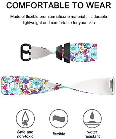 сменяеми въжета honecumi за Fitbit Charge 4/Charge 3/Charge 3 SE, женски въжета Голям размер, силиконов Спортен гривна Charge 4, мъжка Гривна с цветя модел, Аксесоари Charge 3 Bands
