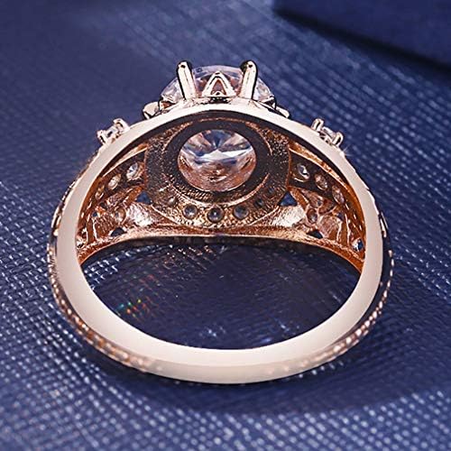 Женски пръстен с микро-Инкрустация диаманти T-Бижута от Розово Злато с Бели диаманти от Розово злато RD (10)