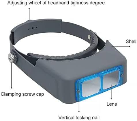 SFMZCM Носят Очила Увеличително Стъкло, за да погледне Надолу Очила в Тюрбан Лупа Ремонт Шлем С Три ръце Лупа