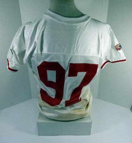 1995 Сан Франциско 49ерс Брайънт Йънг 97 Излиза Бяла Риза 50 DP46974 - Използваните тениски За игри NFL Без подпис