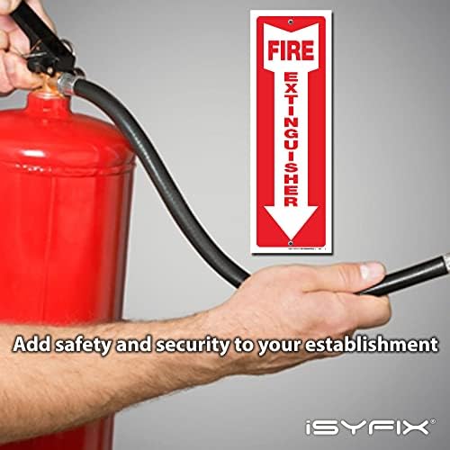 Пластмасови знаци за пожарогасител iSYFIX – 10 x 4x12 инча – Стиропор с дебелина от 40 mils, ламиниран за максимална устойчивост на uv устойчиви