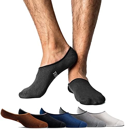 Мъжки чорапи No Show от Thirty48 С Неплъзгащи Силиконовата дръжка, Попиваща Влагата, С Дълбоко деколте, Невидими Ежедневни Чорапи