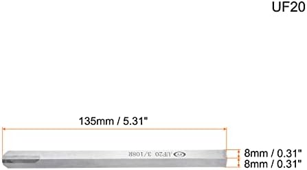 Инструмент за струг uxcell Длето С твердосплавным фитил 8x8 мм, С квадратна опашка UF20