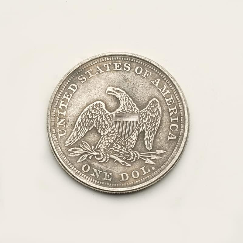1871 Статуята на Свободата Приема Флаг Сребърен Долар Американска Монета от Свобода Орел Чуждестранна Монета Сребърен Кръг на Антични
