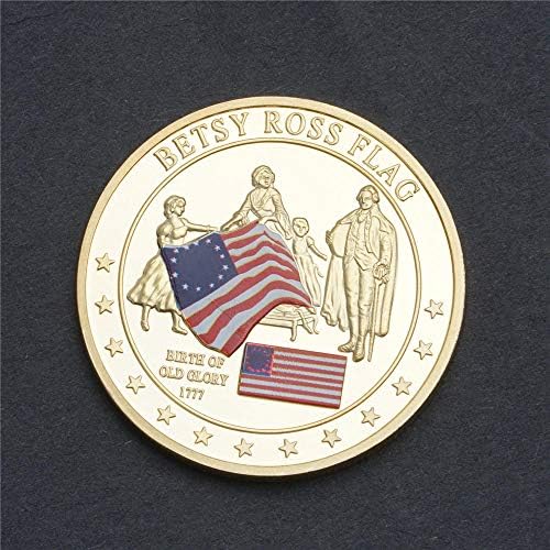 Подарък монети с колекционерска стойност Флаг Бетси Рос История на Стара Слава Златни Възпоменателни монети на Повикване