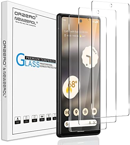 Orzero (3 опаковки), съвместим с предпазно фолио от закалено стъкло Google Pixel 6a 5G, с дуговыми ръбове 2.5 D, без мехурчета с висока разделителна способност 9H (доживотна смяна)