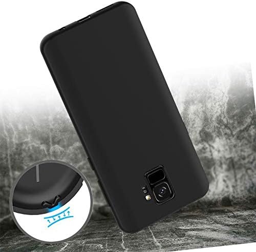 Калъф за телефон HHUAN за LG K31 Rebel (5,70 ) с 1 предпазно фолио, изработени от закалено стъкло, изключително тънък Черен мек