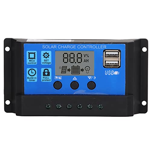 FTVOGUE Слънчев Контролер на заряд LCD Дисплей PWM Контрол 12V 10A 24V Автоматично Разпознаване на