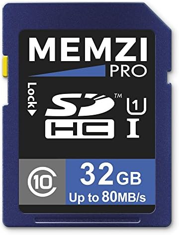 MEMZI PRO 32 GB, Клас 10 80 Mb/s. SDHC Карта за цифров фотоапарат Nikon 1 AW1, J3, J2, J1, S1, V1, V2