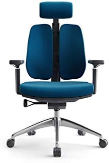 Ygqbgy Творчески Компютърен стол с Ергономичен Стол с гръбначния стълб Обикновен Колан стол С двойна стол Окото Офис стол (Цвят: черен)
