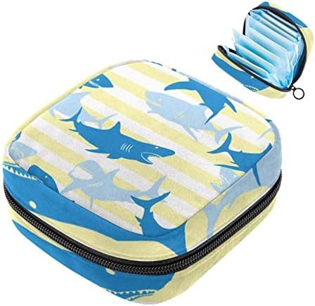 Чанта за съхранение на Хигиенни Кърпички С Шарките на Акула, Женствена Чанта За съхранение на Тампони, дамски Чанти джоб, Чанта за Менструални