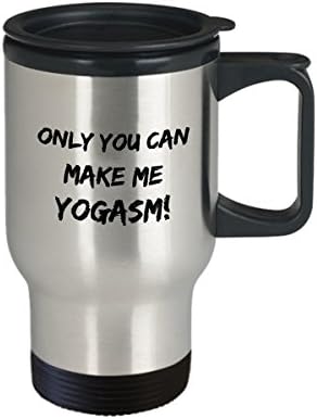 Йога Пътна чаша Tumbler Cup - Само ти можеш да ме йогазмом! - Кафе / Чай / Напитка С изолация, топло / студено - Забавно Новост