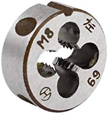 X-DREE Метричен винт M8 x 1.25 mm диаметър 1 инч, стомана Кръгла резьбонарезной инструмент за подслушване (M8 x 1.25 mm Tornillo métrico 1 ' 'Бр. Redondeado de Diámetro acero Herramienta de corte de rosca troqueladora