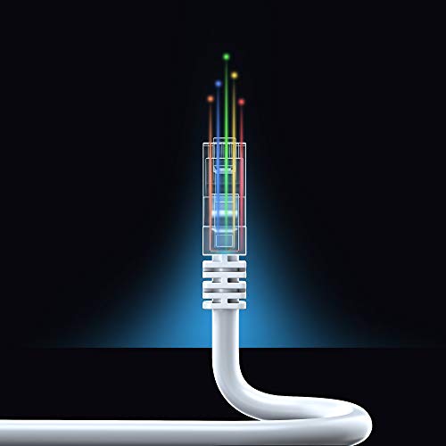Ethernet кабел Maximm Cat 6 50 Фута, Чиста Мед, Cat6 Кабел LAN-Кабел, интернет-кабел и Мрежов кабел - UTP (Бял)