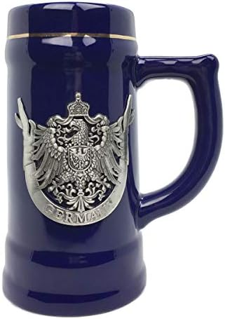 0,75 л | Подарък за фен на бира в Октоберфестхаусе Една Чаша Средновековен немски Адлер (Орел) Стопанските Германия метална Эмблеме Bier Krug