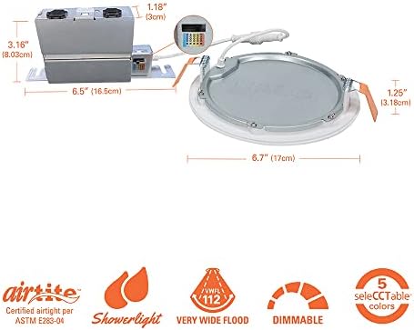 HALO 6-инчов-вградени led тавана лампа и диск за душ – Ултратънък лампа – 2700 K/3000 До/ 3500 До / 4000 До / От 5000 До По избор