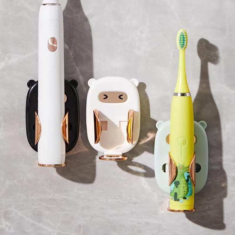 Електрически държачи за четка за зъби, стенен органайзер за баня, аксесоари за душ и баня (светло зелен)