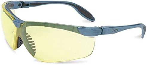 Защитни очила Uvex S3722X Genesis Slim в Синьо-Сива Рамка с Янтарными фарове за мъгла лещи UV Extreme