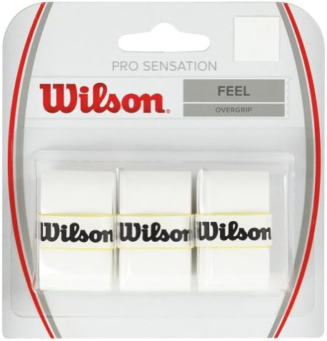 Wilson Pro Overgrip Sensation Тънка подплата 3 Опаковки в бял цвят