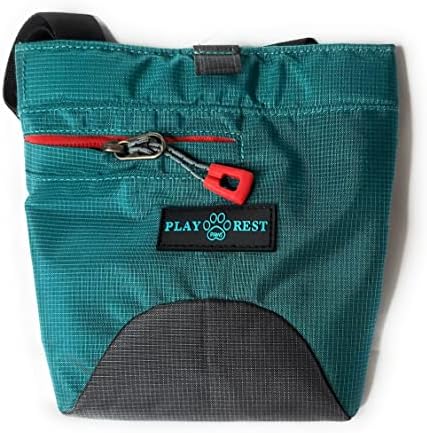 Play Paws Rest - Чанта за дресура на кучета, чанта за лакомствата със силна магнитна закопчалка и лента, чиста и здрава, с Малък джоб