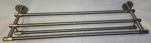 Закачалка за чисти кърпи / хавлии Threshold 26 с Тройно Рафт за съхранение на пръчки от Полиран никел