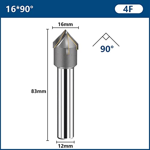 PIKIS Фаска с твердосплавной запояване 16-40 мм 60/90 градуса За заваряване на Метални инструменти, 1 бр. (Цвят: 16x90 градуса