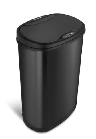 Кошчето за боклук с Безконтактен датчик за движение JSYUAN Обем 13,2 Л Черно от Неръждаема стомана