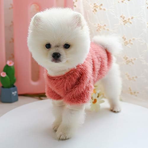 LOYY/ Пуловери за малки Кучета, Плюшени Пуловер с кръгло деколте и цветя в стил Маргаритки за Момичета, Есента и Зимата е Топъл, мек вълнен