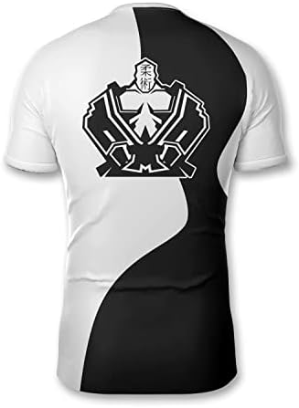 PRIMESTY BJJ Jiu Jitsu Обрив Guard - Изработена по поръчка Компресиране риза със защита от акне с къс ръкав за Но-Ки и MMA, Размер XS-3XL