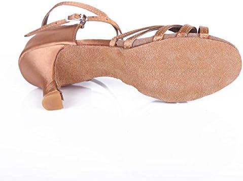 Женски обувки за танци балната зала ROGMUJEN за латино танци-Салса, Танго, Бежово, 7 Б (М) САЩ