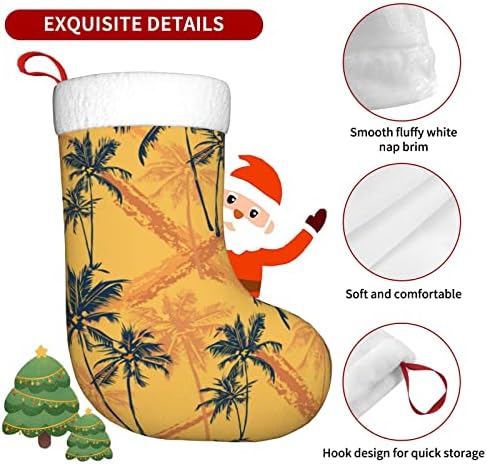 Коледни Чорапи Augenstern Тропически Изобразяващи Палми Двустранни Окачени Чорапи За Камината