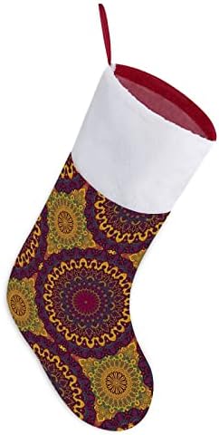 В ориенталски Стил на Мандала Червени Коледни Празници Чорапи Дом Декорации за Коледната Елха Манто Окачени Чорапи