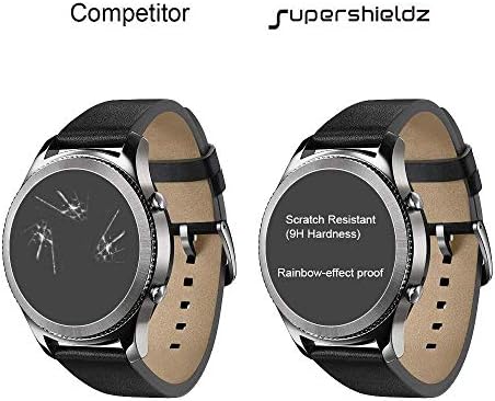 (2 опаковки) Supershieldz е Предназначен за Samsung Galaxy Watch (46 мм) и Gear S3 Frontier Защитен слой от закалено стъкло, не се драска,