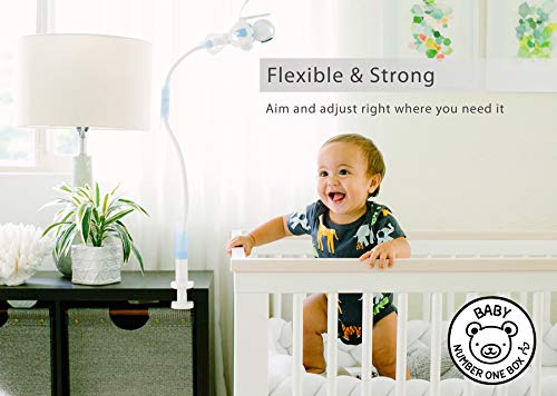 FlexxiCam | Универсален Държач за бебефони и радионяни с каишка | Гъвкава полк За закрепване на детска камери | Без пробиване |