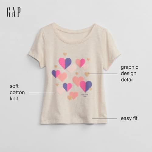 Тениска с графичен дизайн за момичета GAP Baby' Brannan's Favorites с къс ръкав