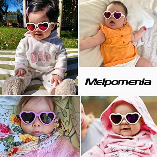 Детски Поляризирани очила Melpomenia във формата на сърце с Регулируема Каишка Небьющихся Нюанси за Новородени на Възраст 0-24