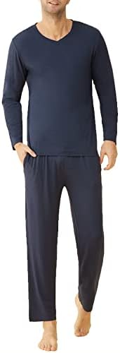 Мъжка риза с дълги ръкави от Бамбукова Вискоза Latuza, Пижамные Панталони, Комплект за Почивка